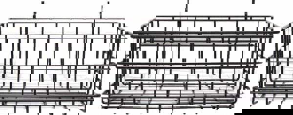 Peg Board/Slatwall Basket: Rectangular, Steel